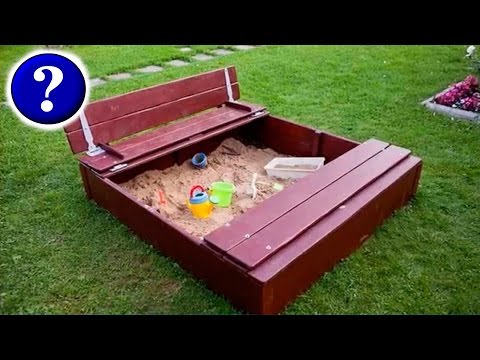 DIY sandbox with lid