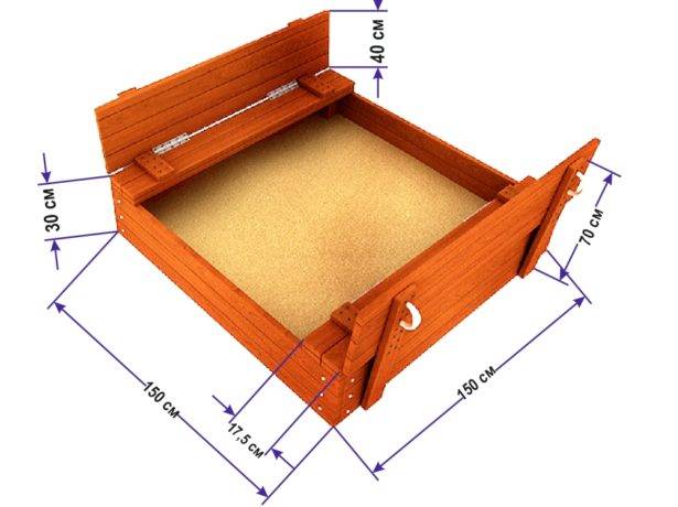 DIY sandbox with lid