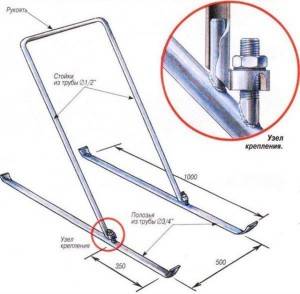 DIY snow scraper + drawing