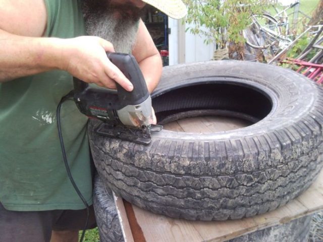 DIY tire well for the garden: step by step guide + photo