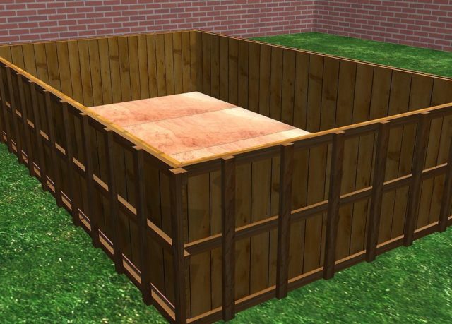 DIY wooden pool: step by step instructions + photo