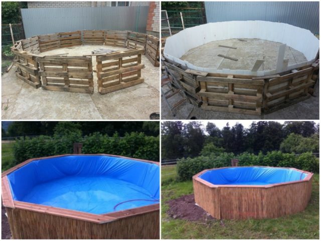 DIY wooden pool: step by step instructions + photo