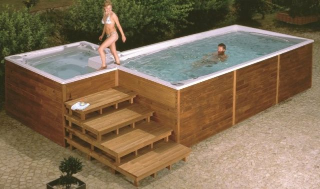 DIY wooden pool: step by step instructions + photo