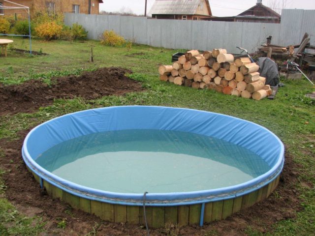 DIY wooden pool: step by step instructions + photo