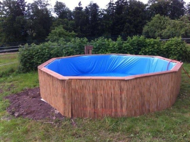 DIY wooden pool: step by step instructions + photo