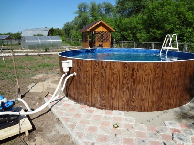 DIY wooden pool: step by step instructions + photo