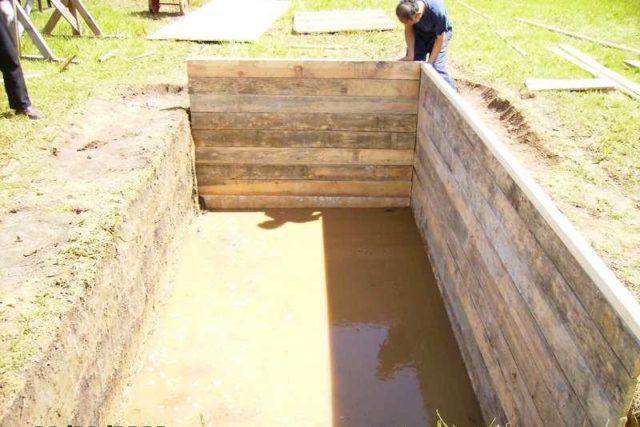 DIY wooden pool: step by step instructions + photo