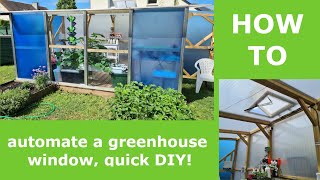 Do-it-yourself automatic opening of the windows in the greenhouse