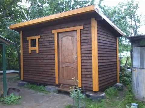 Do-it-yourself barn on the garden plot + photo