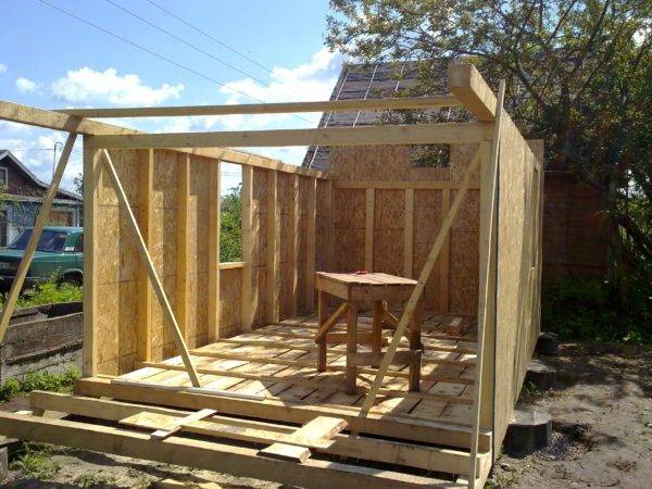 Do-it-yourself barn on the garden plot + photo