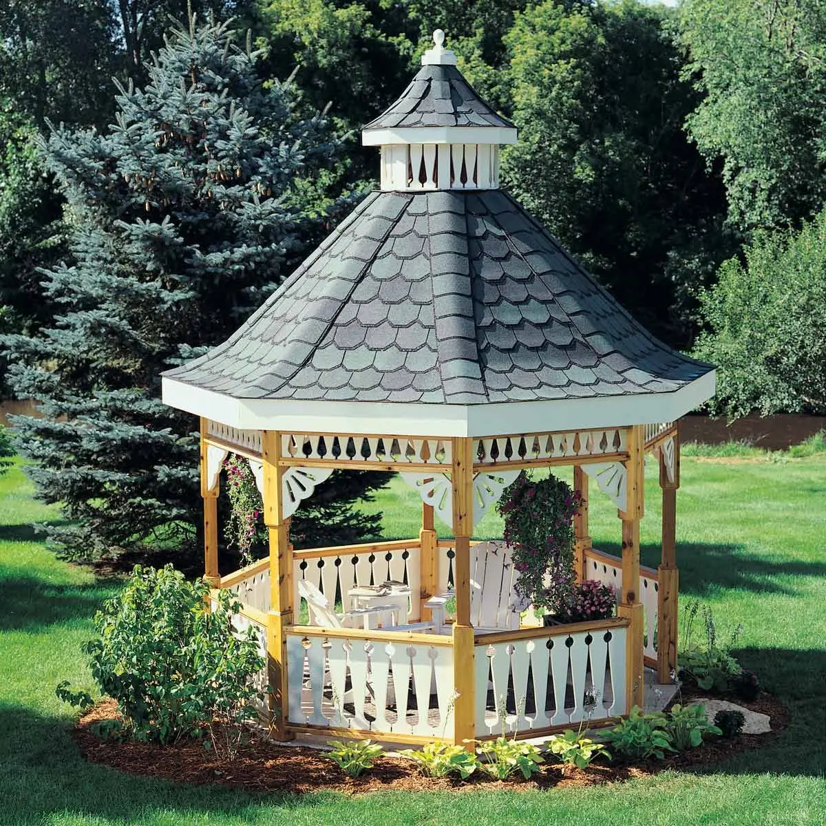 Do-it-yourself brick gazebo: projects of open pavilions, closed structures with windows, a drawing for construction