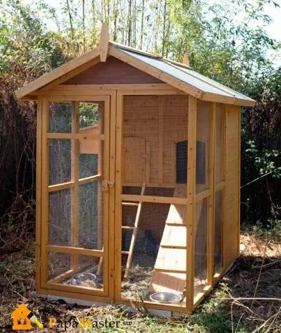 Do-it-yourself chicken coop for 10 chickens: drawings