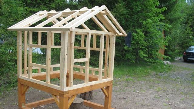 Do-it-yourself chicken coop for 10 chickens: drawings