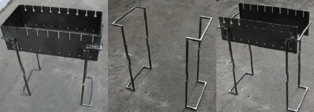 Do-it-yourself collapsible brazier: how to make a camping brazier out of metal, drawings, assembly diagrams + photo of a folding model