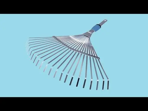 Do-it-yourself fan rake using improvised means