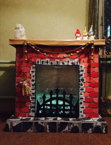 Do-it-yourself foam fireplace: step by step instructions, photo