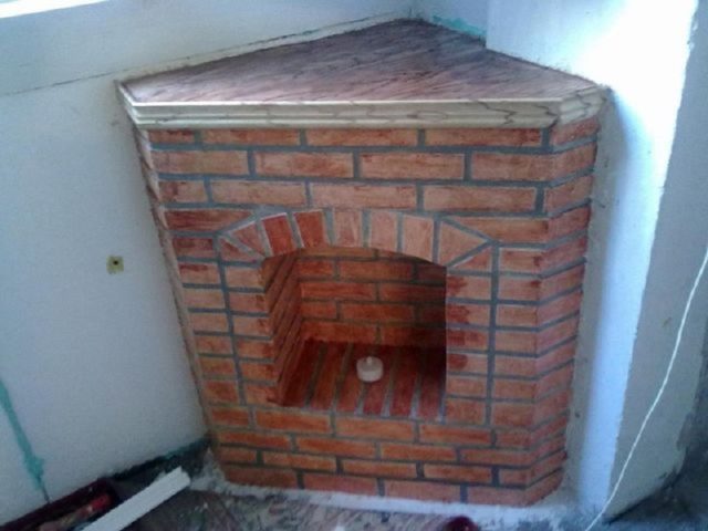 Do-it-yourself foam fireplace: step by step instructions, photo