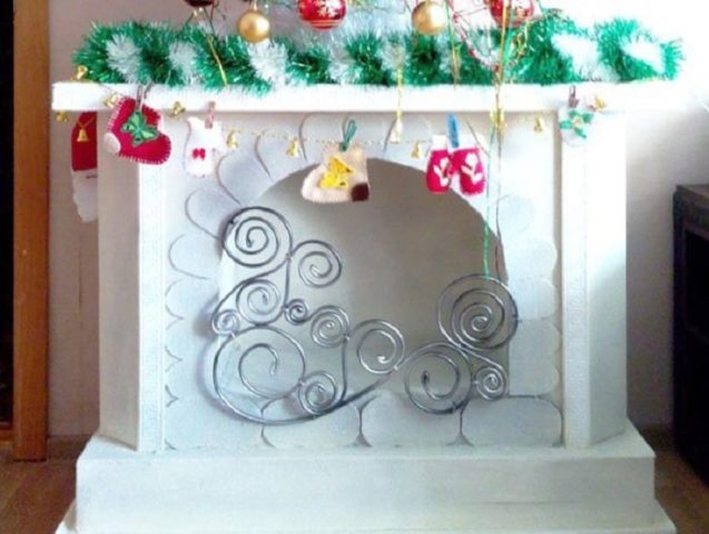 Do-it-yourself foam fireplace: step by step instructions, photo