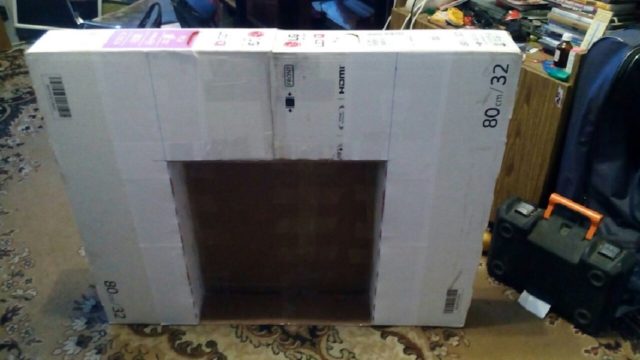 Do-it-yourself foam fireplace: step by step instructions, photo