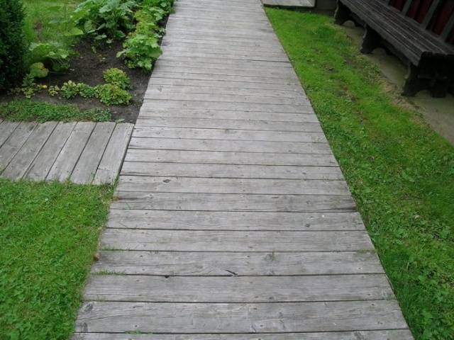 Do-it-yourself garden paths from tires + photo