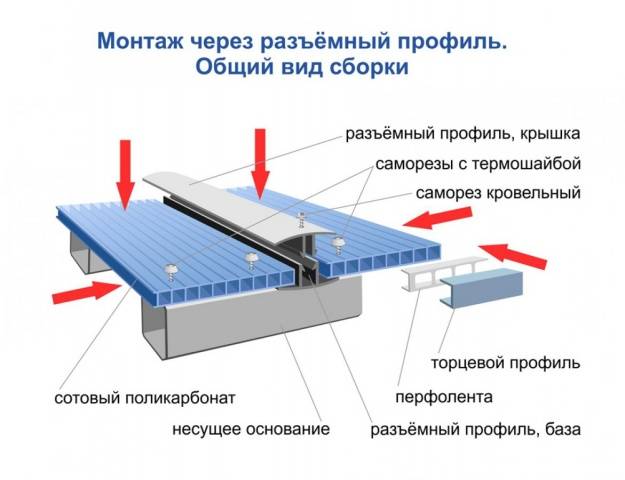 Do-it-yourself greenhouse from a galvanized profile