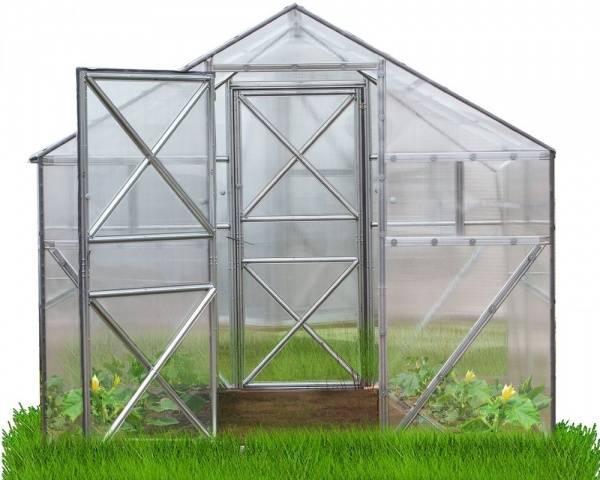 Do-it-yourself greenhouse from a galvanized profile