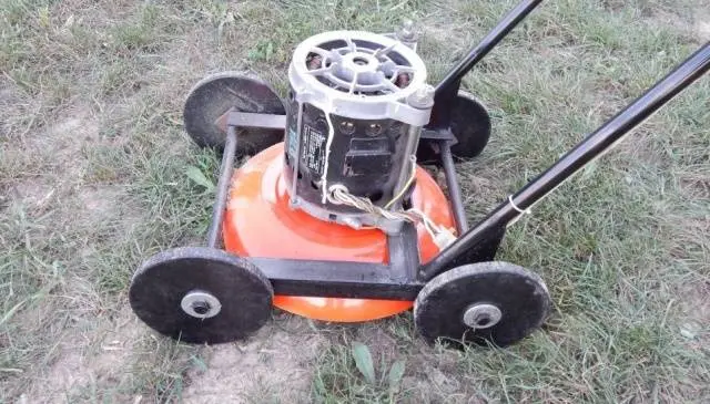 Do-it-yourself lawn mower from a washing machine