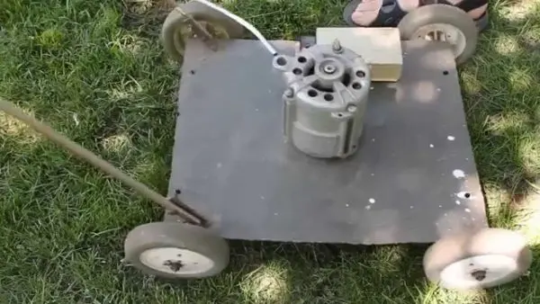 Do-it-yourself lawn mower from a washing machine: diagram