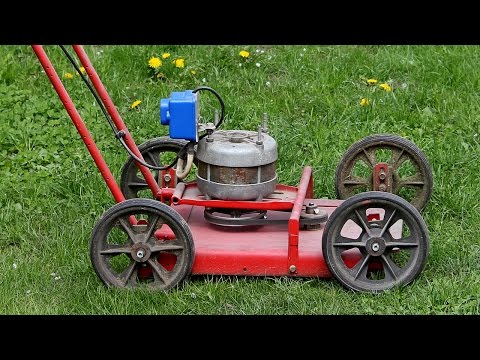 Do-it-yourself lawn mower from a washing machine: diagram