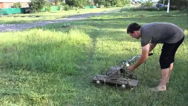 Do-it-yourself lawn mower from a washing machine: diagram