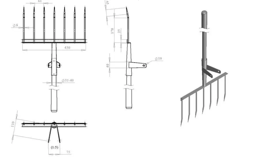 Do-it-yourself miracle shovel: drawings and dimensions