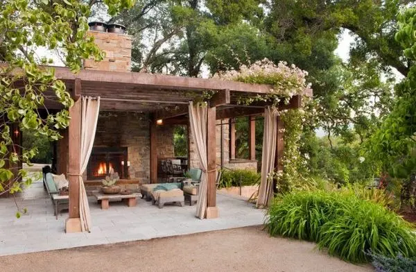 Do-it-yourself patio in the country: design options for a recreation area, how to make a patio behind a house of stone and wood