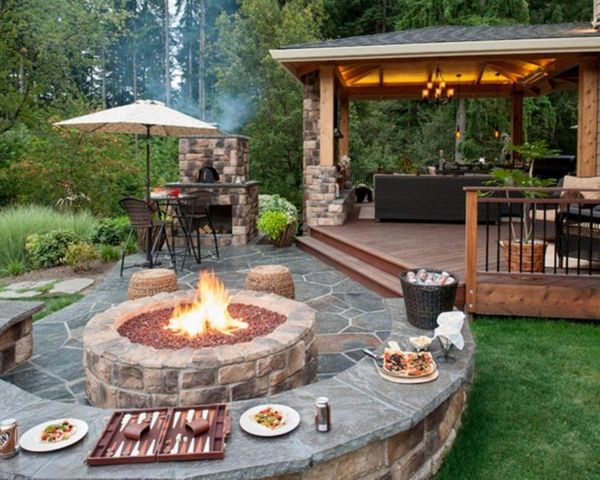 Do-it-yourself patio in the country: design options for a recreation area, how to make a patio behind a house of stone and wood