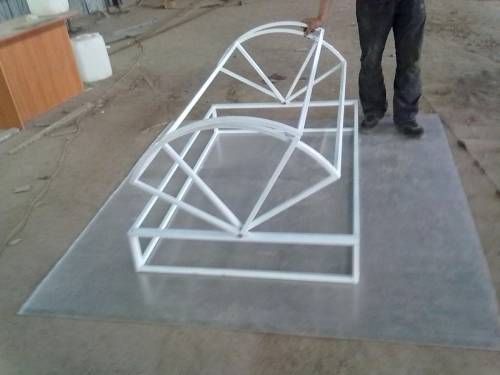 Do-it-yourself polycarbonate greenhouse + drawings