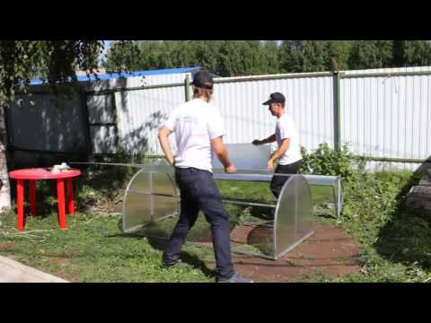 Do-it-yourself polycarbonate greenhouse + drawings