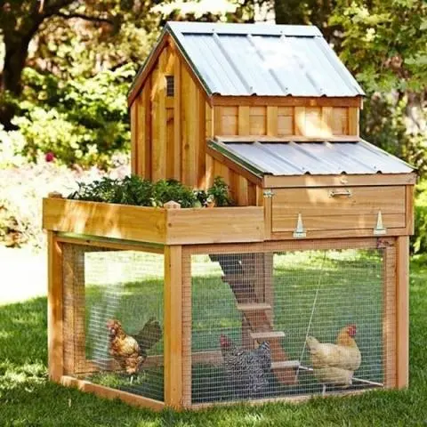 Do-it-yourself portable chicken coops: photo + drawings