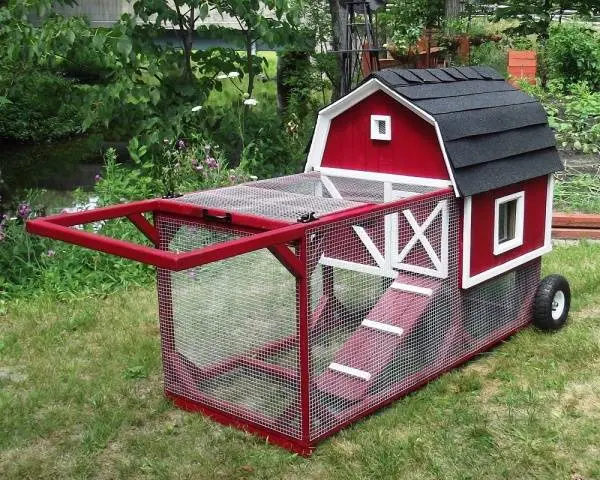 Do-it-yourself portable chicken coops: photo + drawings