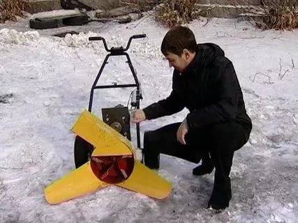 Do-it-yourself rotary snow blower