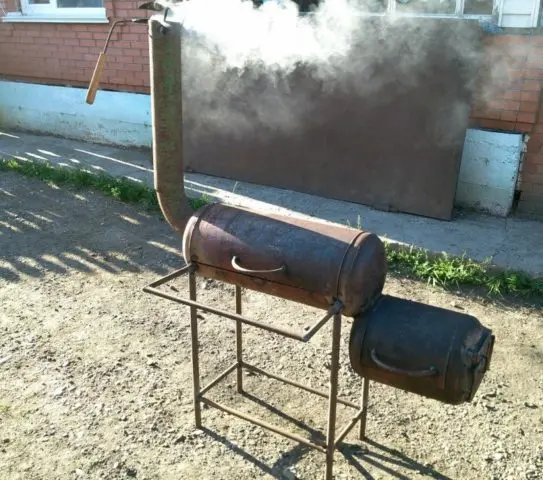 Do-it-yourself smokehouse-barbecue from a gas cylinder: drawings, photos, videos