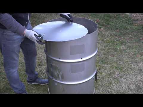 Do-it-yourself smokehouse from a barrel of 200 liters: drawings, photos, videos