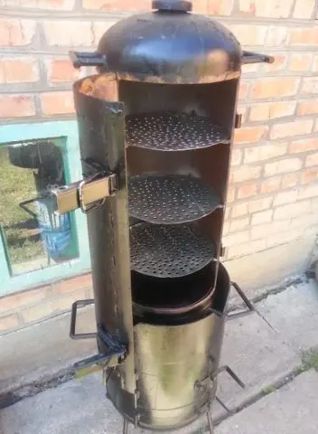 Do-it-yourself smokehouse from a gas cylinder: photos, drawings, video