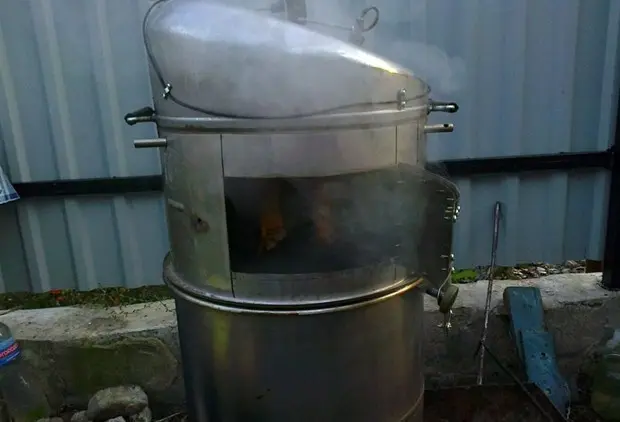 Do-it-yourself smokehouse from a washing machine: video, drawings, photos