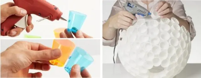Do-it-yourself snowman made of plastic cups: step by step instructions + photo