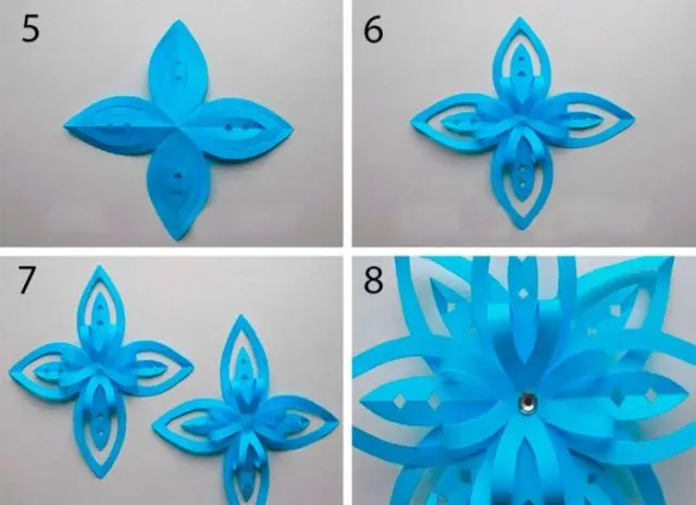 Do-it-yourself voluminous paper snowflake step by step: templates + diagrams