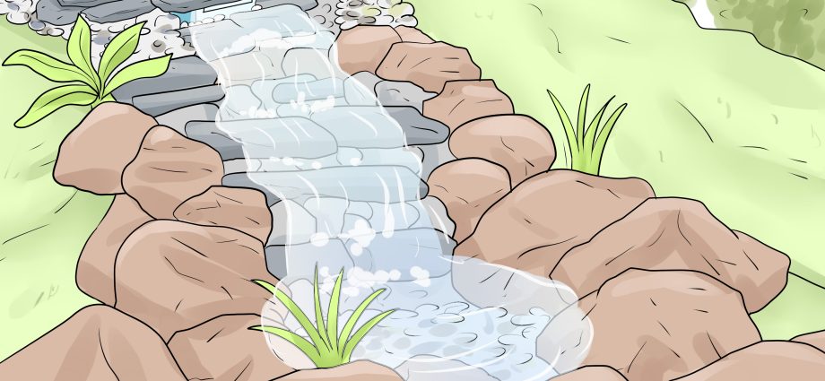 Do-it-yourself waterfall in the country: step by step instructions