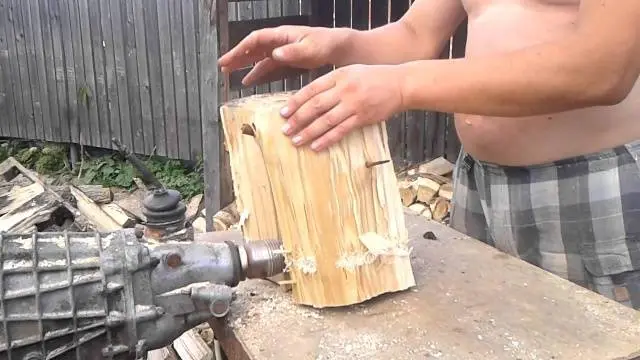 Do-it-yourself wood splitter: drawings + photos, instructions