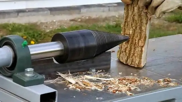 Do-it-yourself wood splitter: drawings + photos, instructions