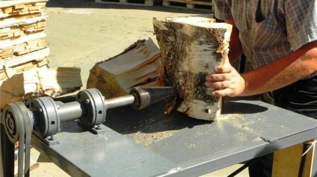 Do-it-yourself wood splitter: drawings + photos, instructions