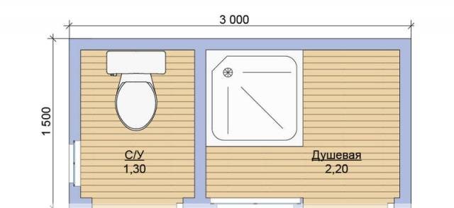 Do-it-yourself wooden shower-toilet for a summer residence