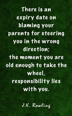 Don&#8217;t blame your parents